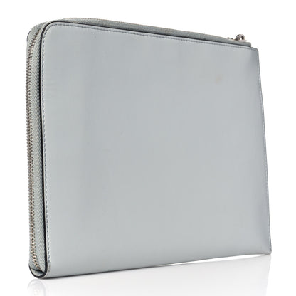 Fendi Vitello Liberty Fun Fair Studded Zip Around Pouch Grigio Perla Multicolor 3 of 9