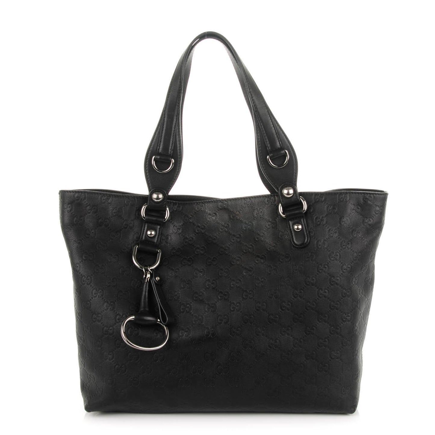 Guccissima Medium Icon Bit Tote Black
