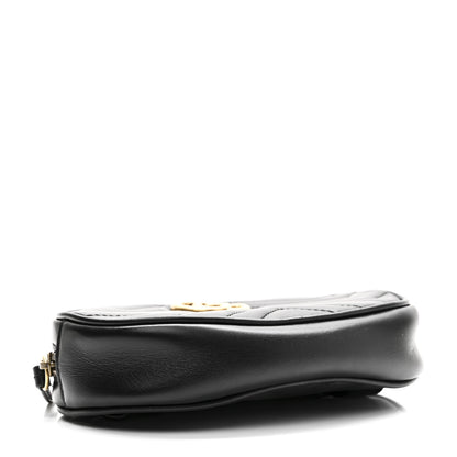 Gucci Calfskin Matelasse GG Marmont Belt Bag Black 4 of 8