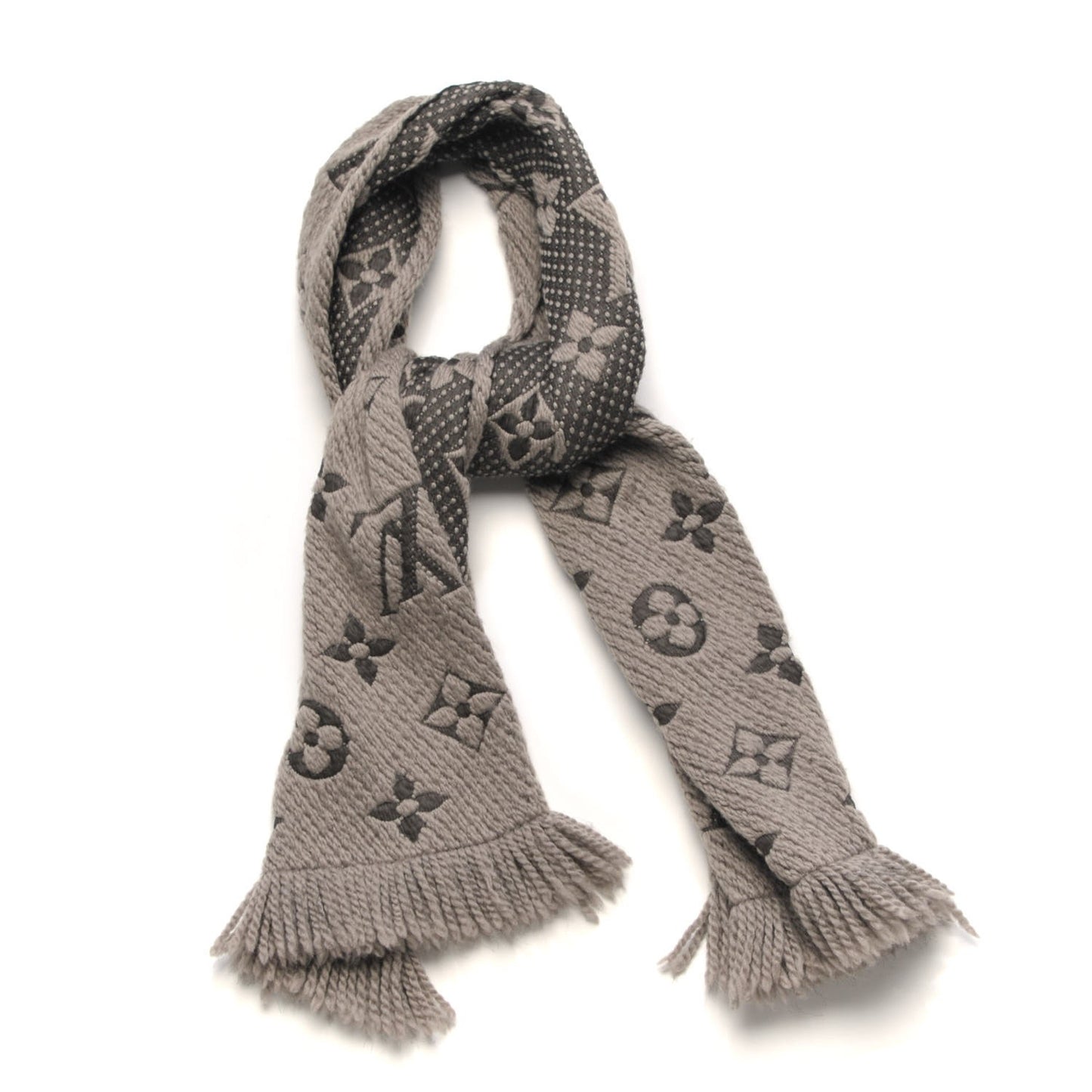 Wool Silk Logomania Scarf Verone