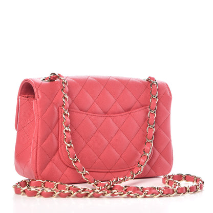 Chanel Caviar Quilted Mini Rectangular Flap Pink 3 of 10