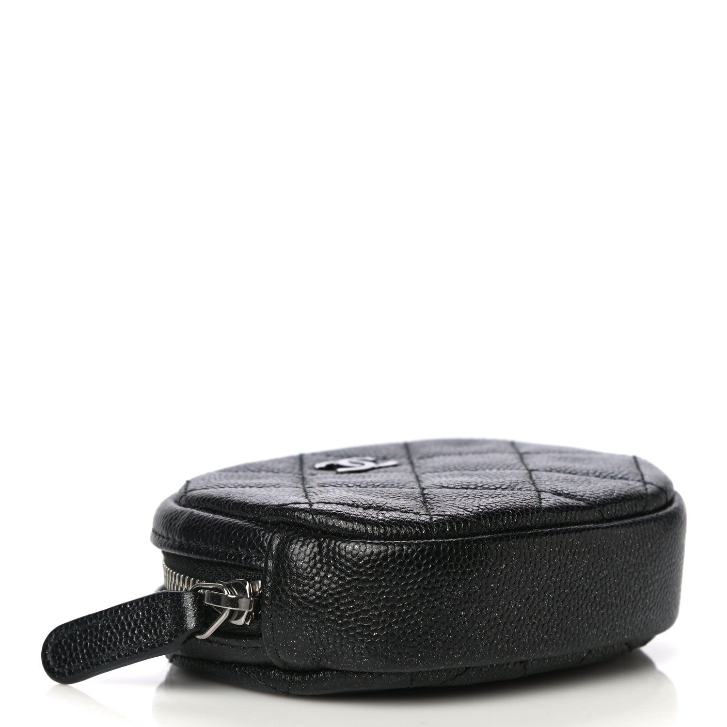 Chanel Iridescent Caviar Quilted Zip Around Classic Coin Purse Black 4 of 11