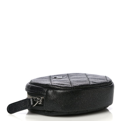 Chanel Iridescent Caviar Quilted Zip Around Classic Coin Purse Black 4 of 11