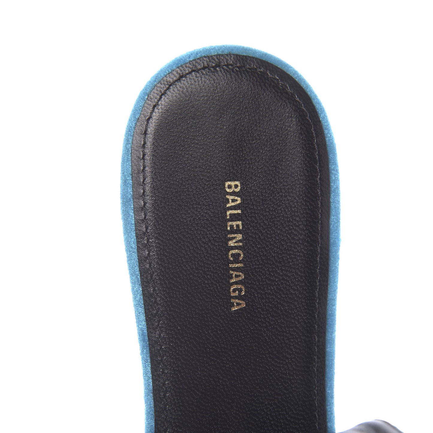 Crushed Velvet BB Knife Pointy Toe Slingback Flats 36.5 Turquoise