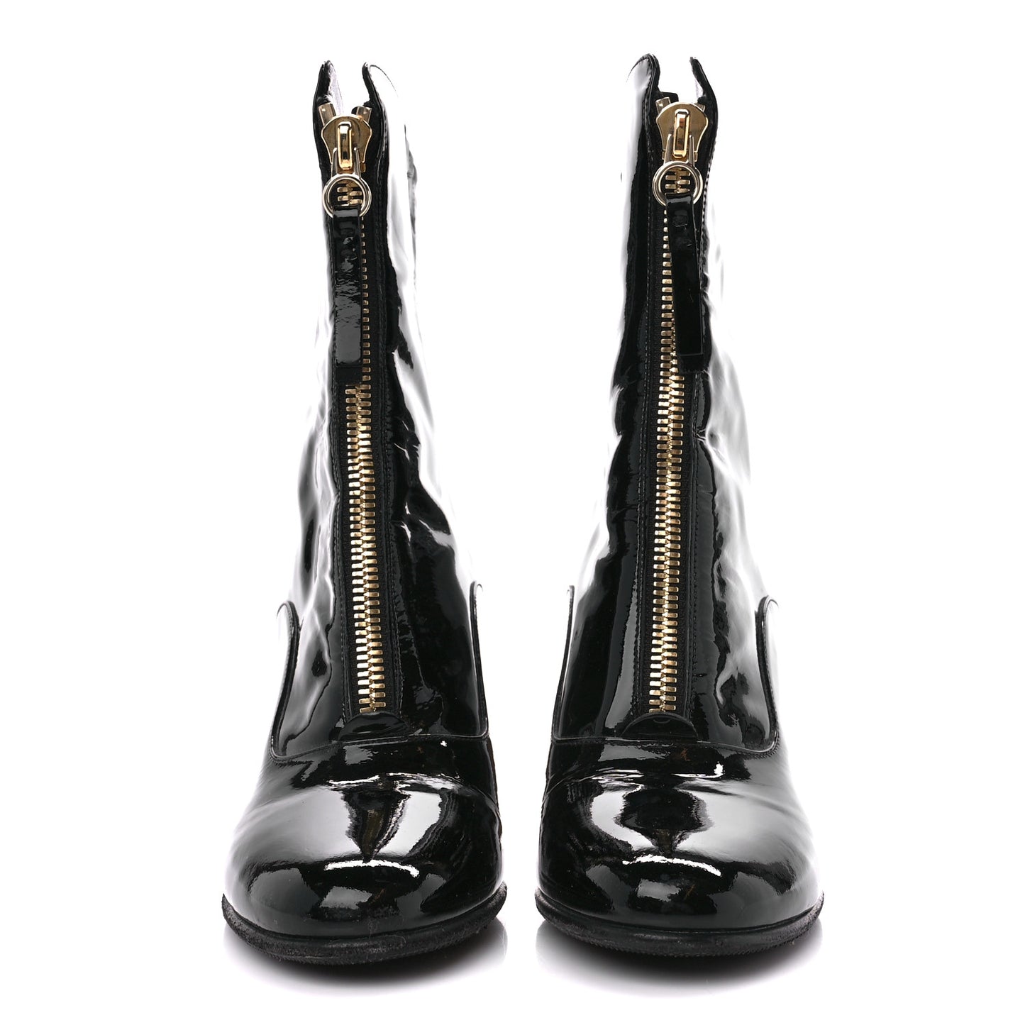 Patent Zip Booties 39 Black