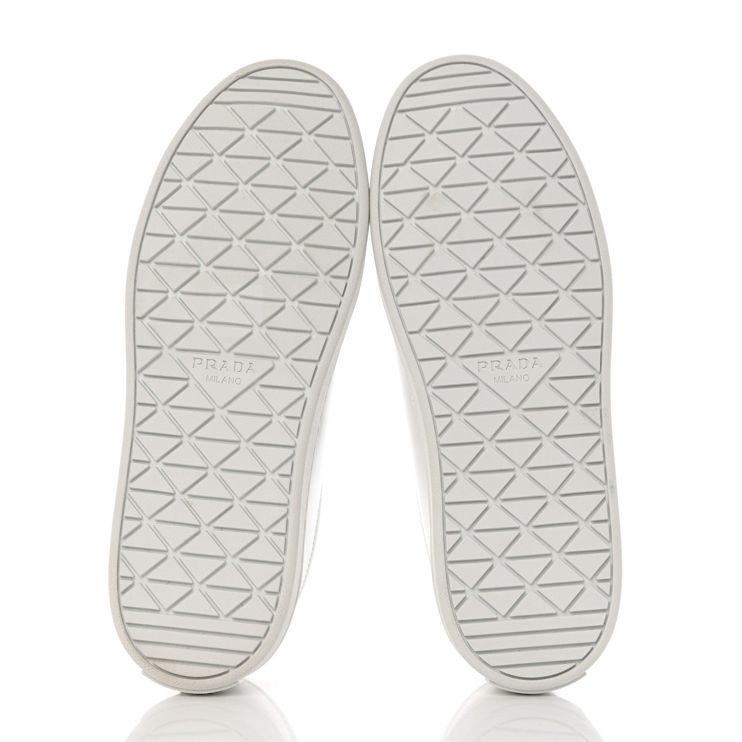 Prada Spazzolato Rois Metal Triangle Logo 25mm Sneakers 36 White Mango 5 of 10