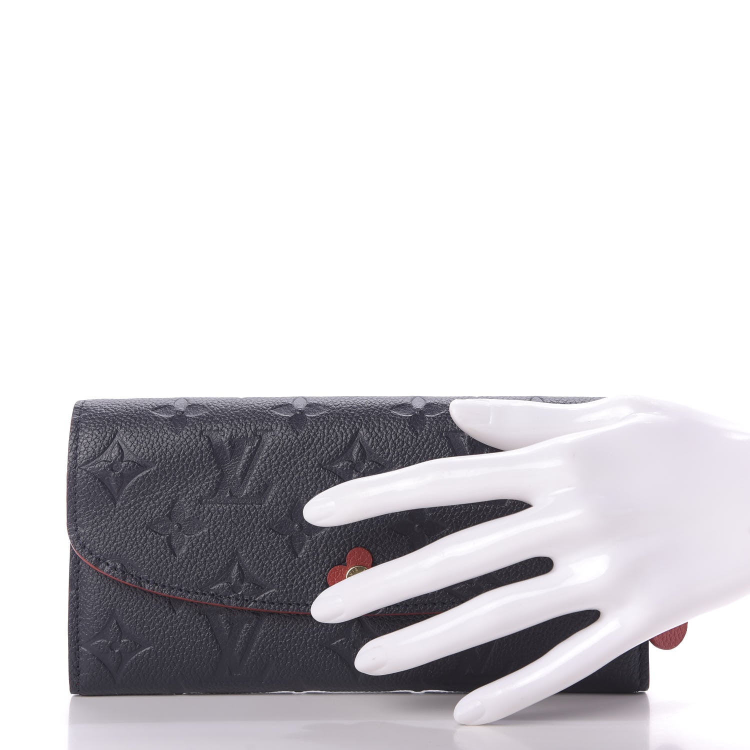 Louis Vuitton Empreinte Bloom Flower Emilie Wallet Marine Rouge 2 of 9