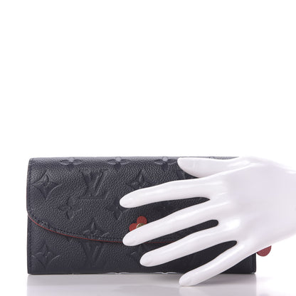 Louis Vuitton Empreinte Bloom Flower Emilie Wallet Marine Rouge 2 of 9