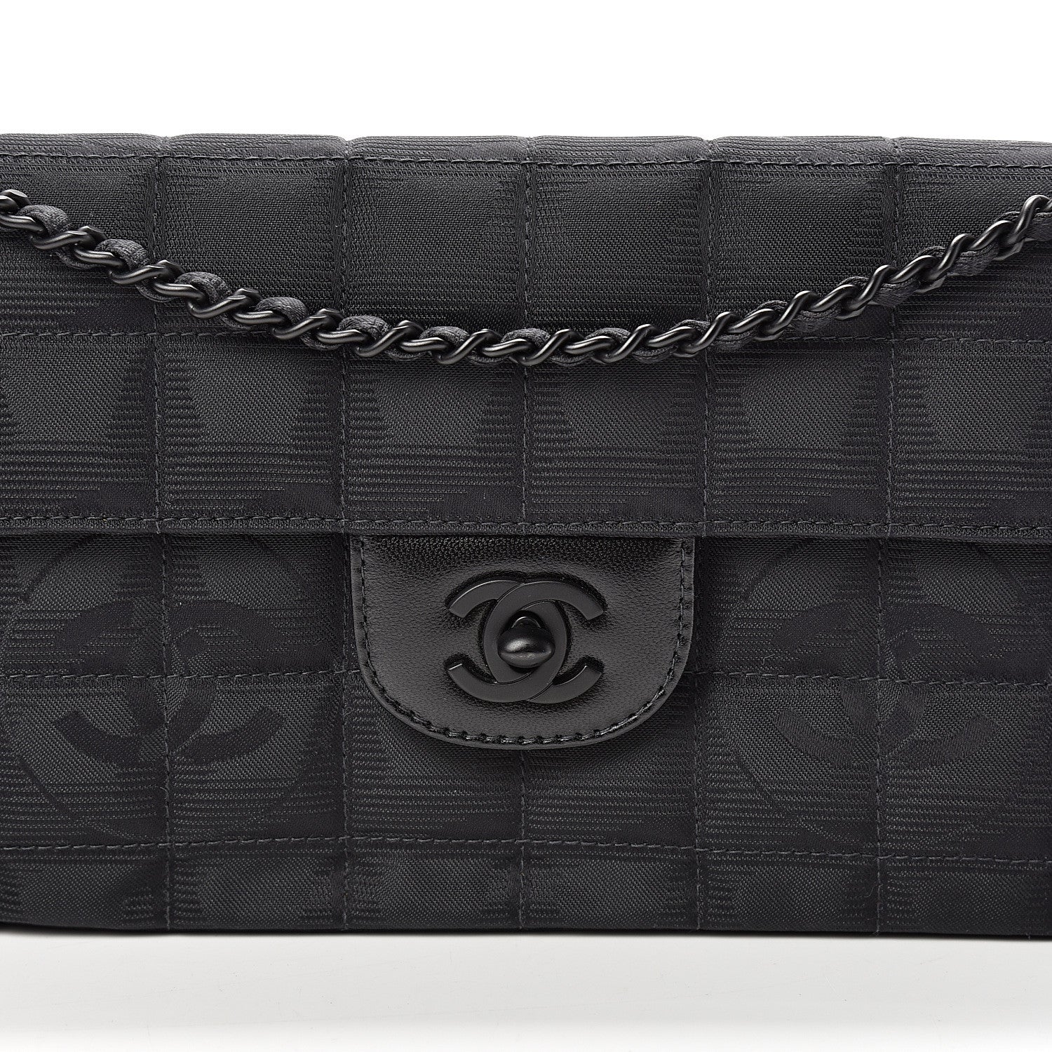 Chanel Nylon Travel East West Flap Black 8 of 11