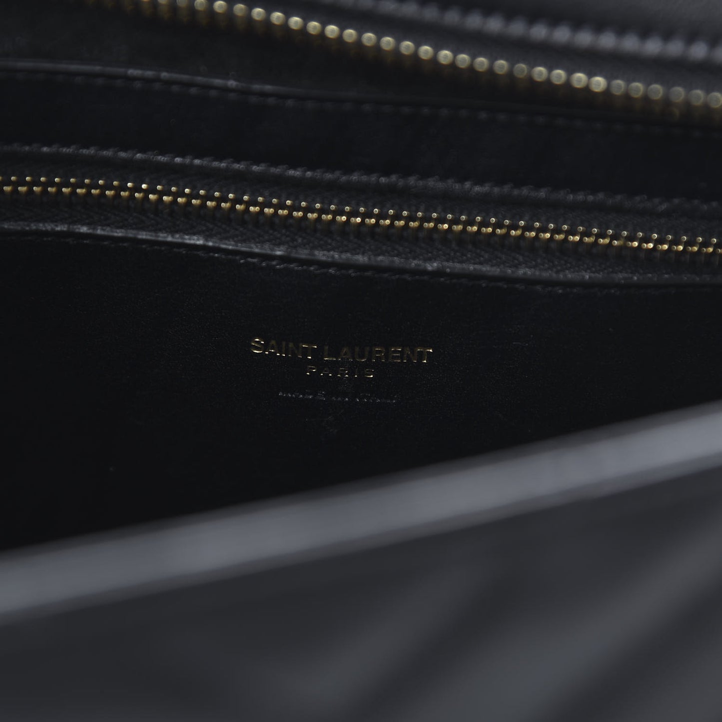 Calfskin Matelasse Chevron Small Monogram Cabas Black