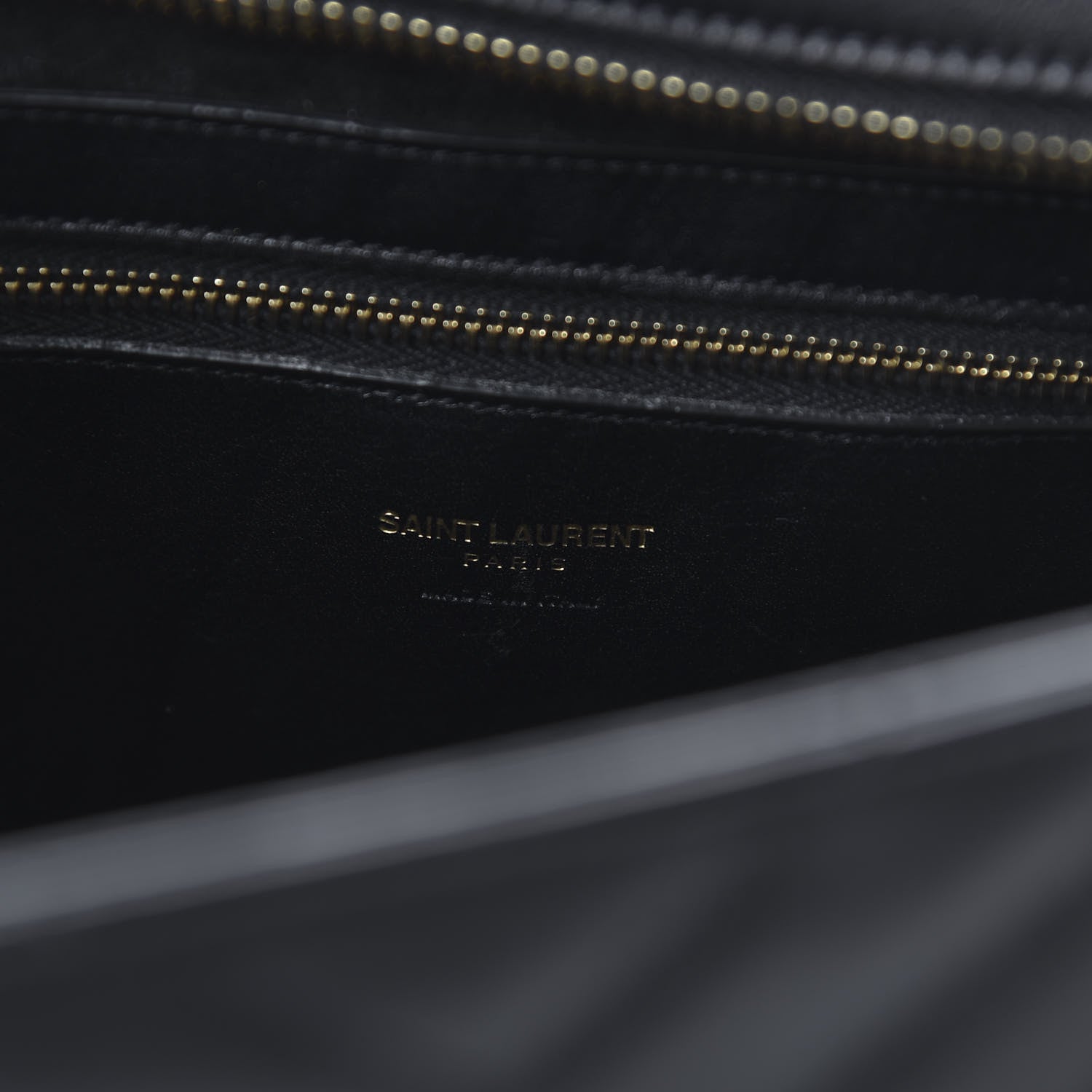 Saint Laurent Calfskin Matelasse Chevron Small Monogram Cabas Black 8 of 9