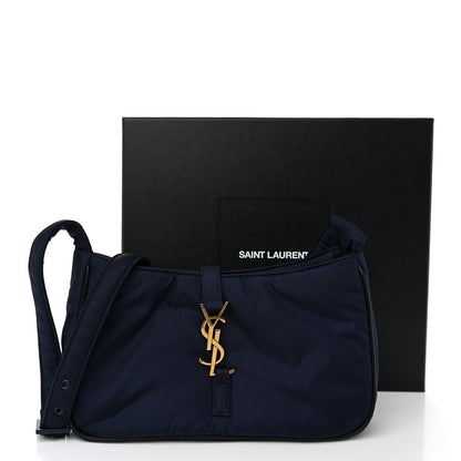 Saint Laurent Econyl Nylon Le 5 A 7 Hobo Navy 11 of 11