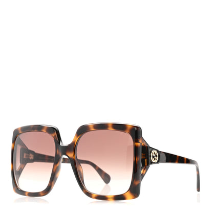 Gucci Acetate Square Frame Sunglasses GG0876S Tortoise 1 of 7
