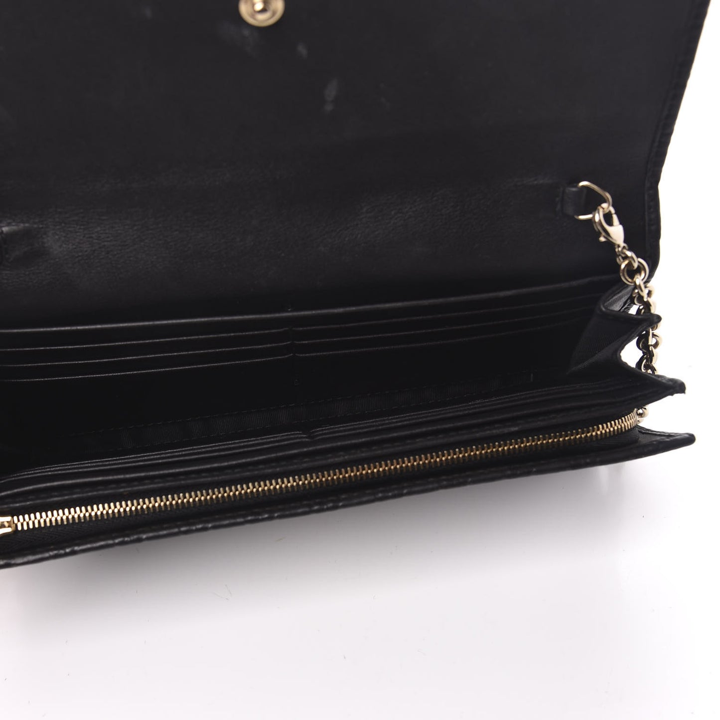 Soft Microguccissima Dice Chain Wallet Black