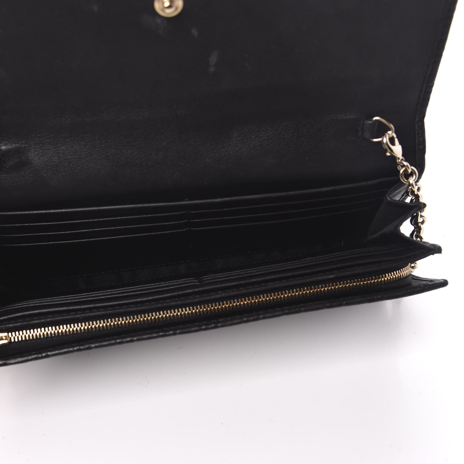 Gucci Soft Microguccissima Dice Chain Wallet Black 5 of 8