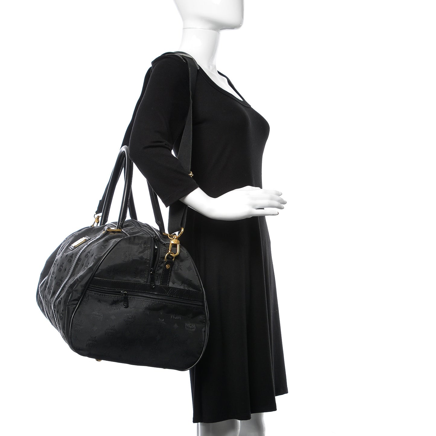Monogram Coated Canvas Weekender Black