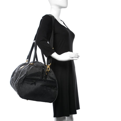 MCM Monogram Coated Canvas Weekender Black 2 of 8