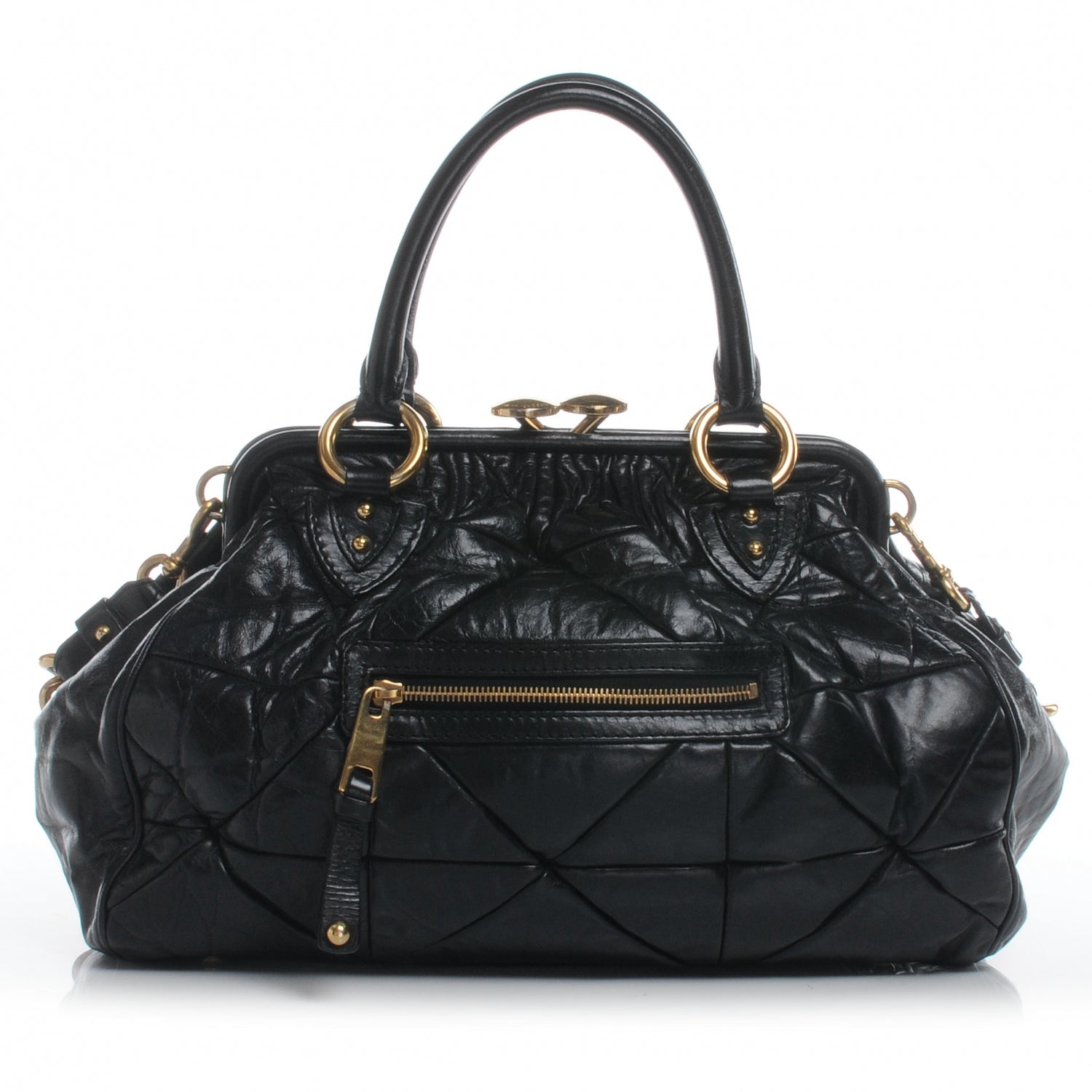 Marc Jacobs Leather Patchwork Stam Black 1 of 7