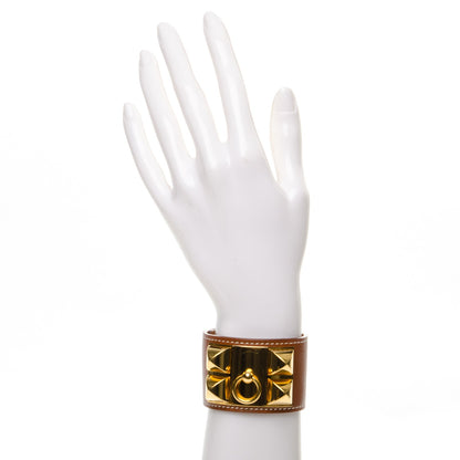 Hermes Barenia Collier De Chien CDC Bracelet S Fauve 2 of 8