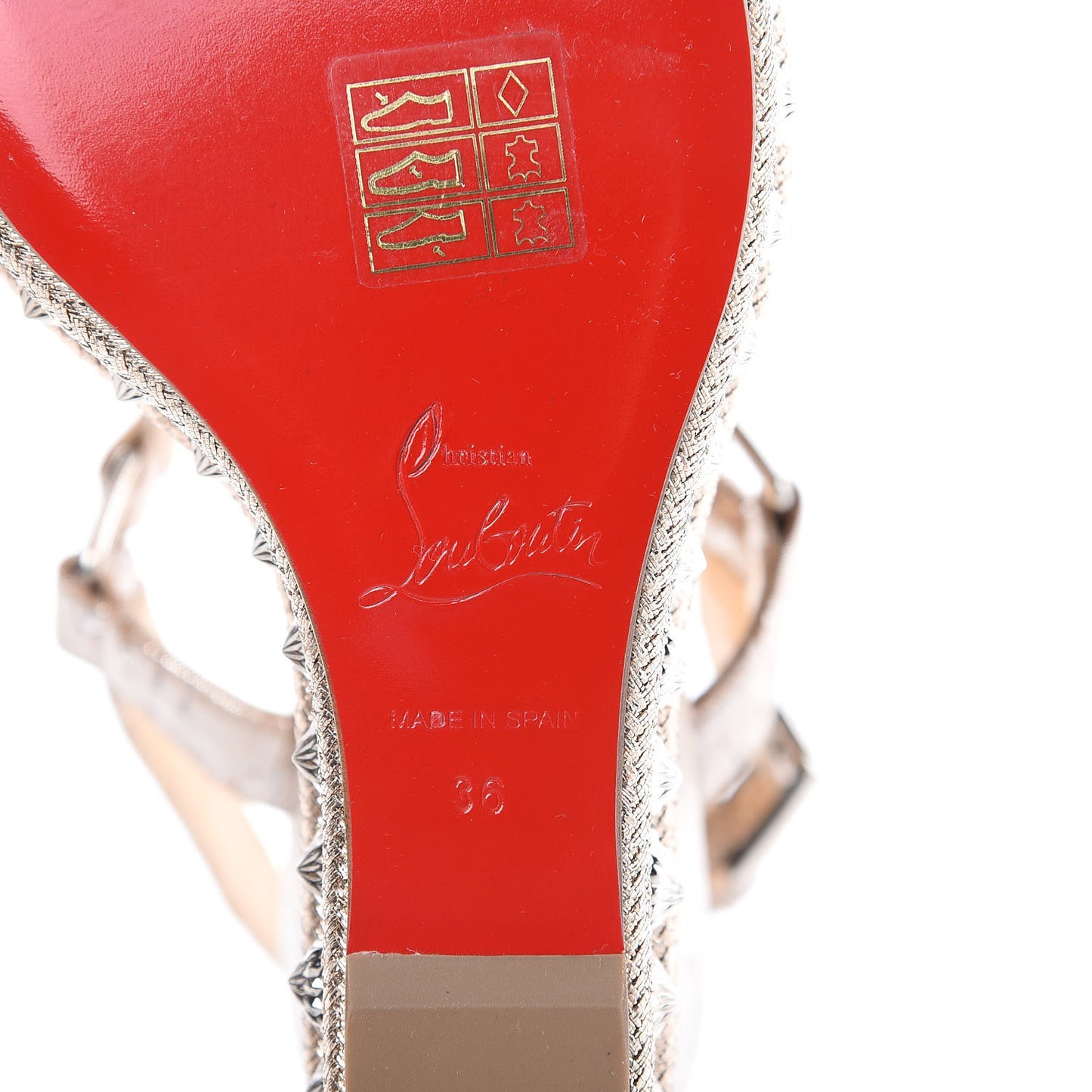Cork Studded Pyradiams 110 Platform Sandals 36 Gold
