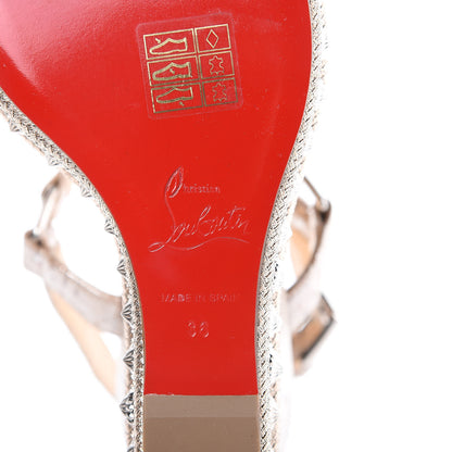 Christian Louboutin Cork Studded Pyradiams 110 Platform Sandals 36 Gold 7 of 9