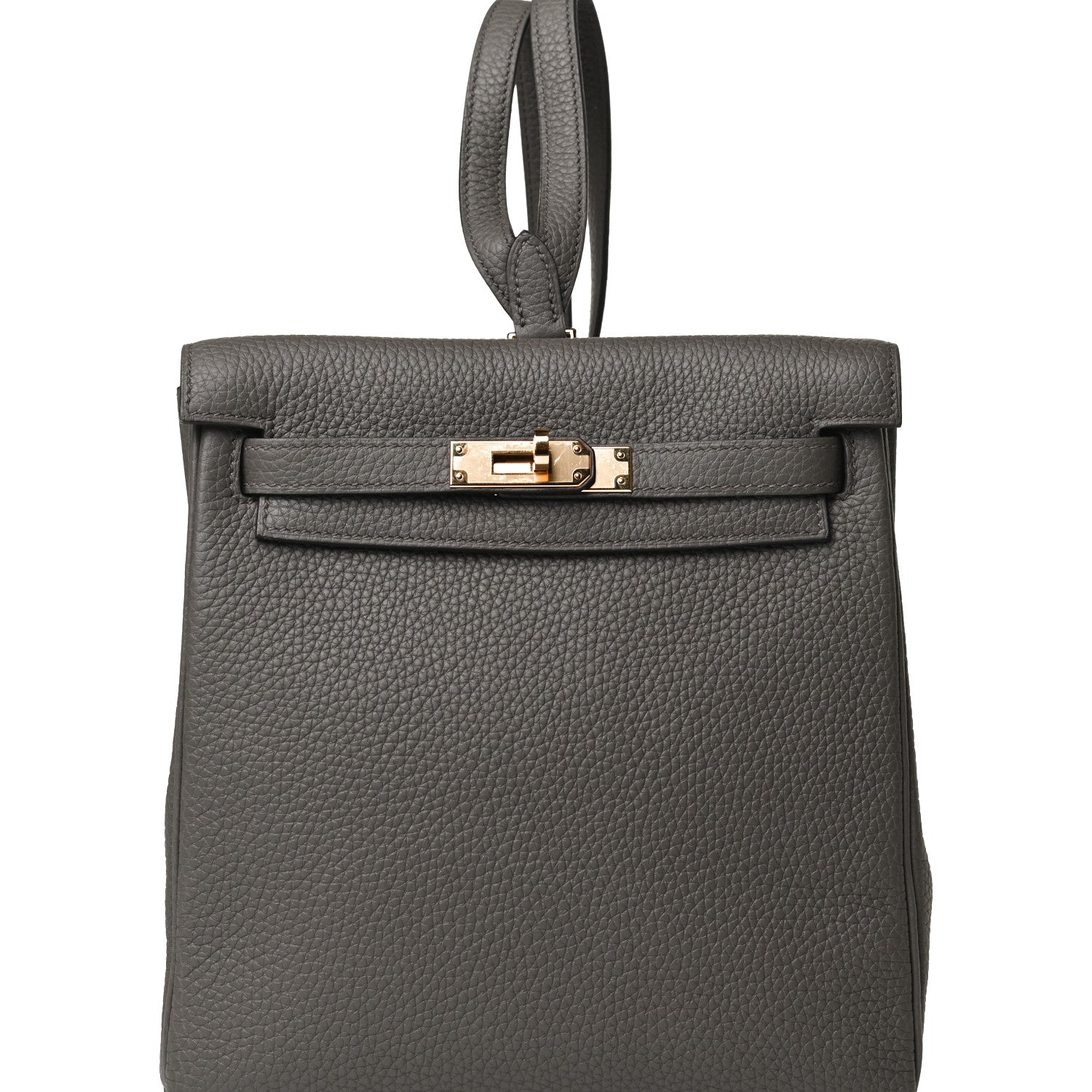 Hermes Taurillon Clemence Kelly Ado Backpack Etain 6 of 9