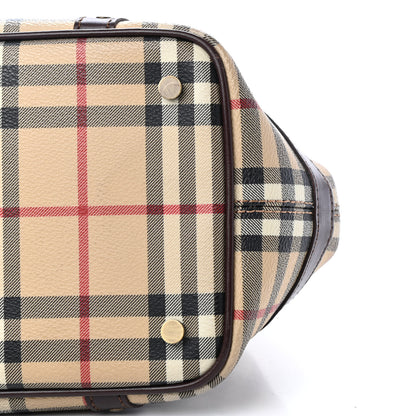 Burberry Haymarket Check Buckle Satchel Chocolate 9 of 9