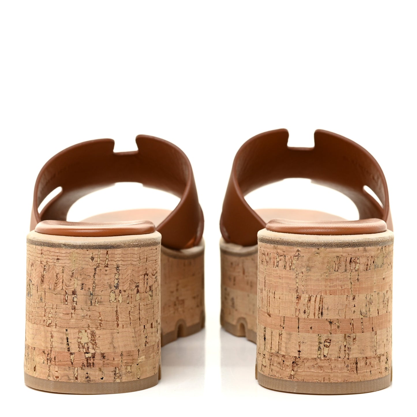 Calfskin Cork Eze 30 Sandals 36 Marron Glaise