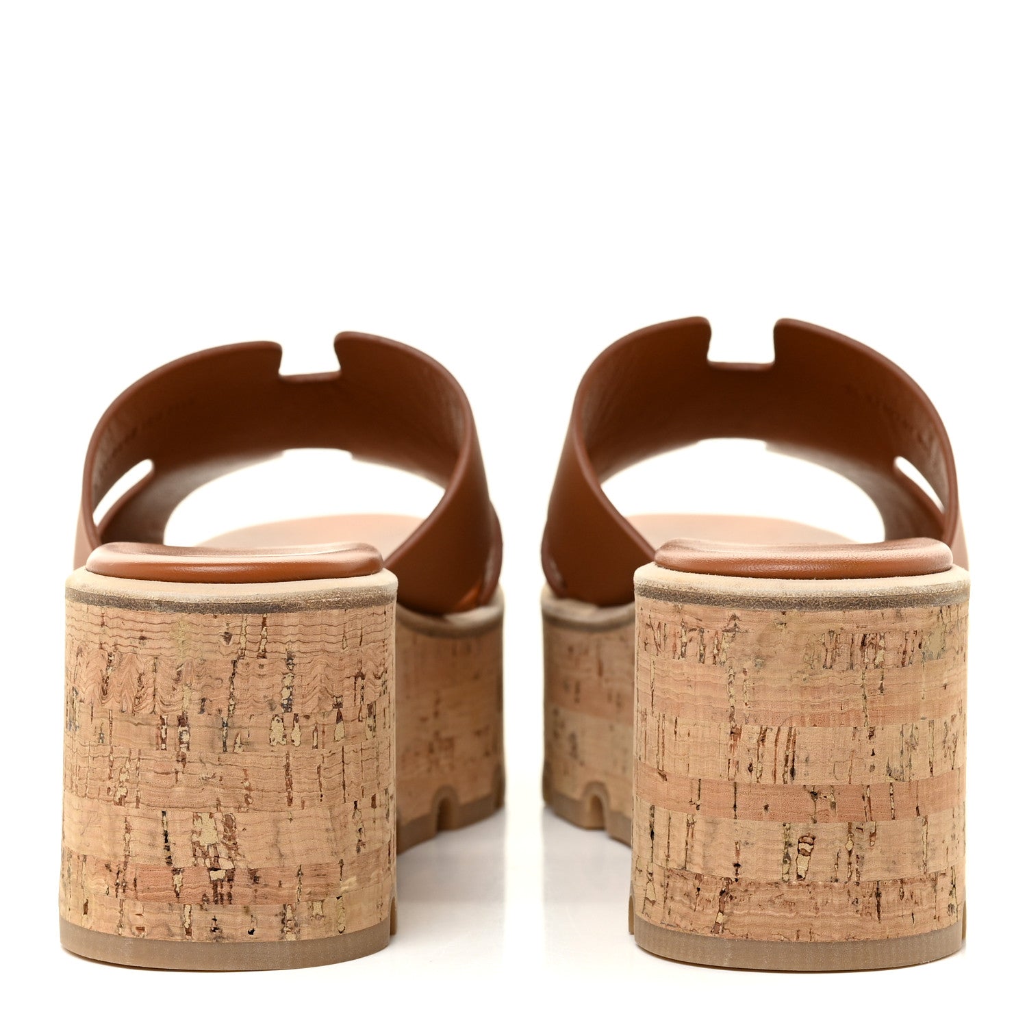 Hermes Calfskin Cork Eze 30 Sandals 36 Marron Glaise 4 of 16