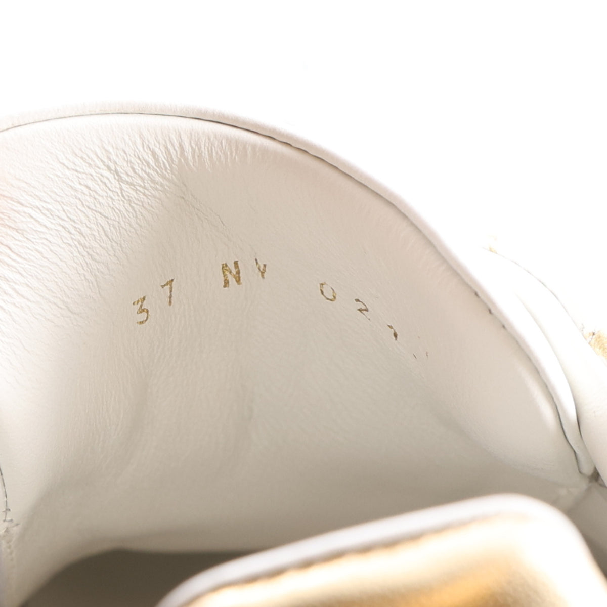 Calfskin Monogram Debossed Time Out Sneakers 37 Gold