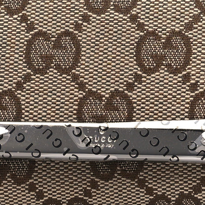 Gucci Monogram Textured Calfskin Metal Bar 6 Key Holder Case Beige Ebony Cocoa 7 of 10