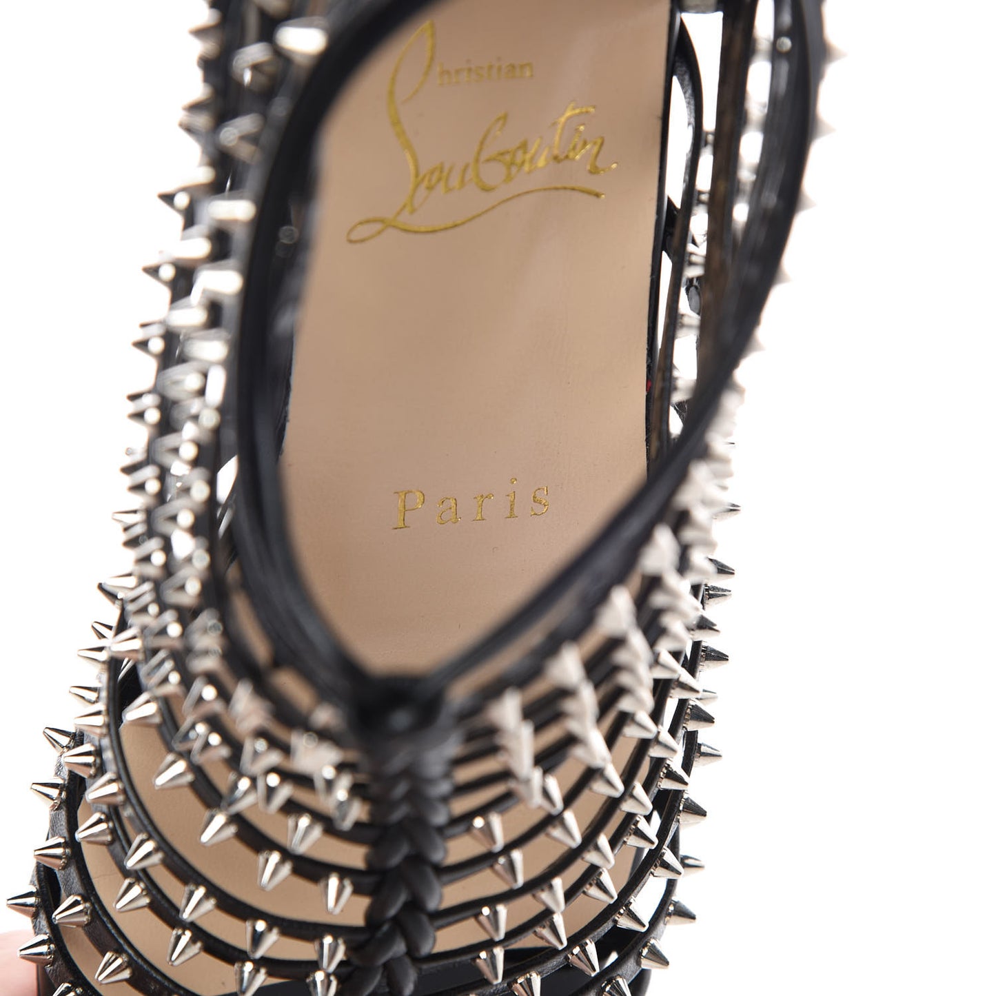 Patent Kid Millaclou Flat Cage Sandals 35 Black