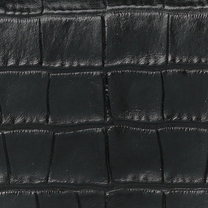 Mulberry Deep Calfskin Crocodile Embossed Small Darley Black 9 of 11