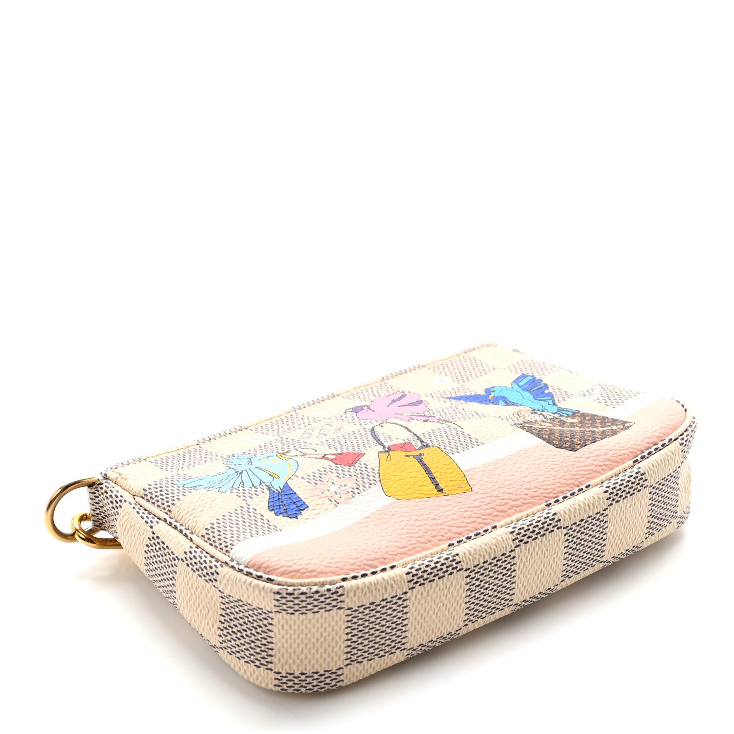 Louis Vuitton Damier Azur 2018 Christmas Animation Mini Pochette Accessories 4 of 6
