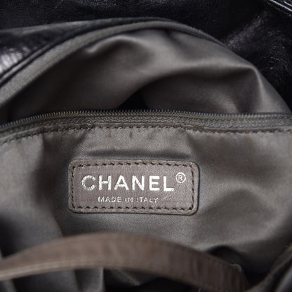 Chanel Glazed Calfskin Perforated Medium Rodeo Drive Tote Black 6 of 9