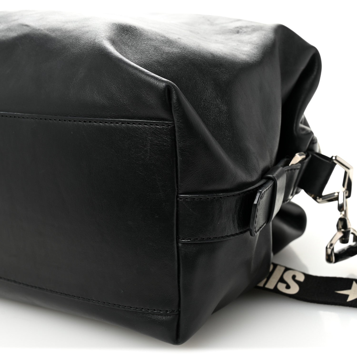 Givenchy Waxed Calfskin Medium Nightingale Logo Strap Black 10 of 11