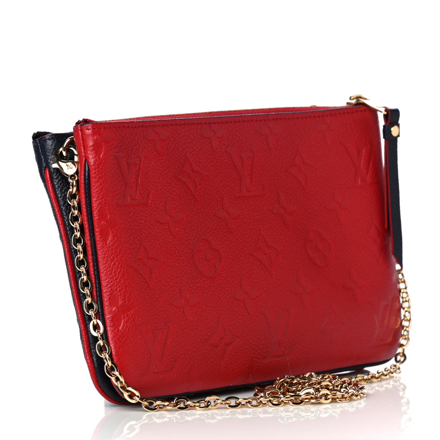 Louis Vuitton Empreinte Double Zip Pochette Marine Rouge 3 of 11