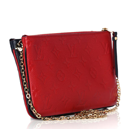 Louis Vuitton Empreinte Double Zip Pochette Marine Rouge 3 of 11