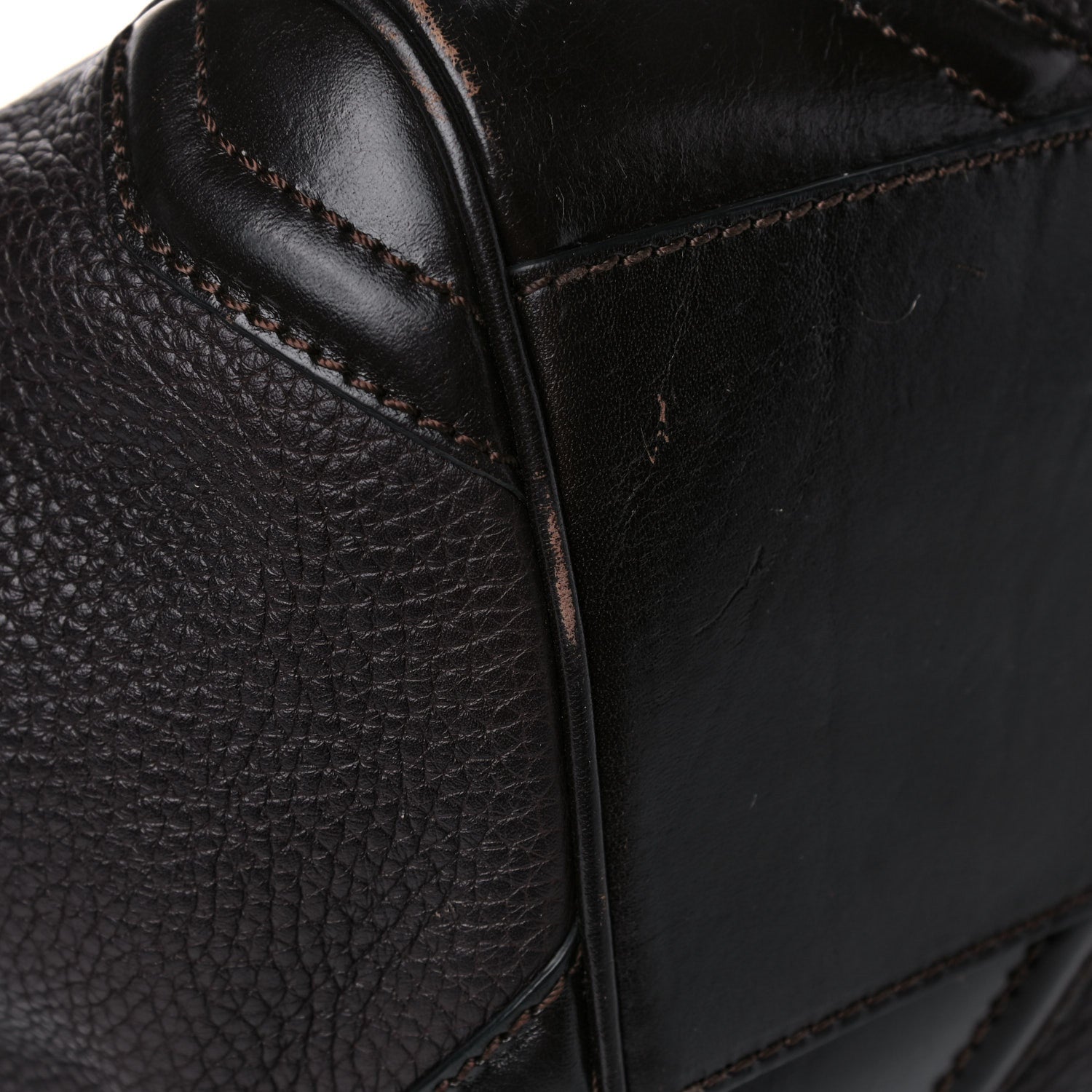 Burberry Grainy Calfskin Small Canterbury Tote Dark Chocolate 13 of 21