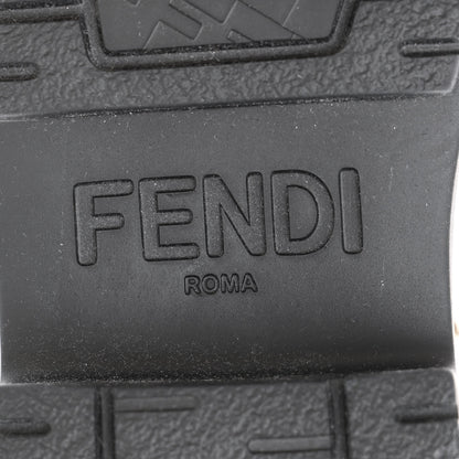 Fendi Vitello Abrasivato Fendigraphy 50mm Biker Boots 36 White 6 of 10