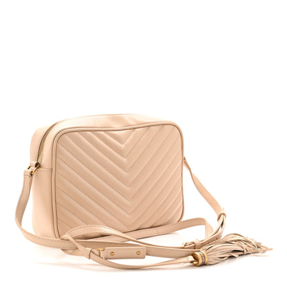 Saint Laurent Calfskin Matelasse Monogram Lou Camera Bag Dark Beige 3 of 10
