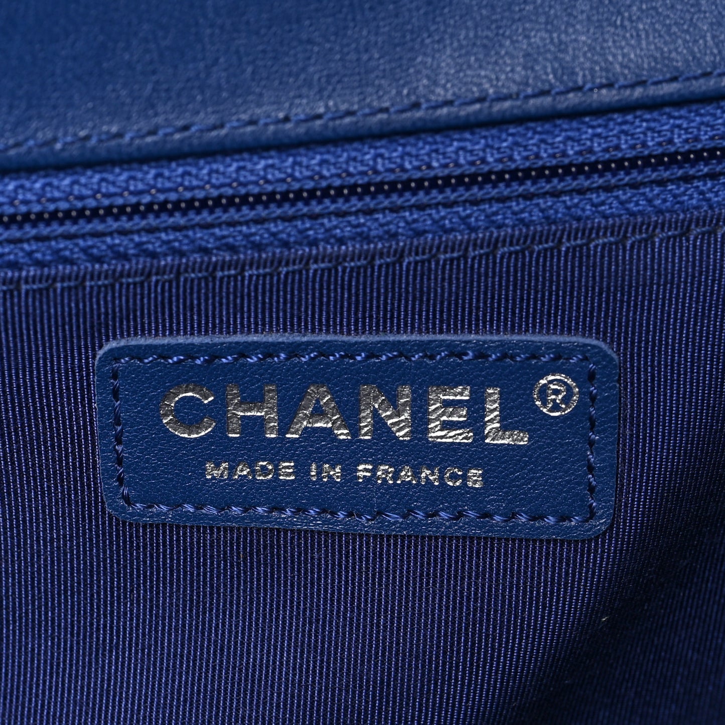 Lambskin Quilted New Medium Boy Flap Blue