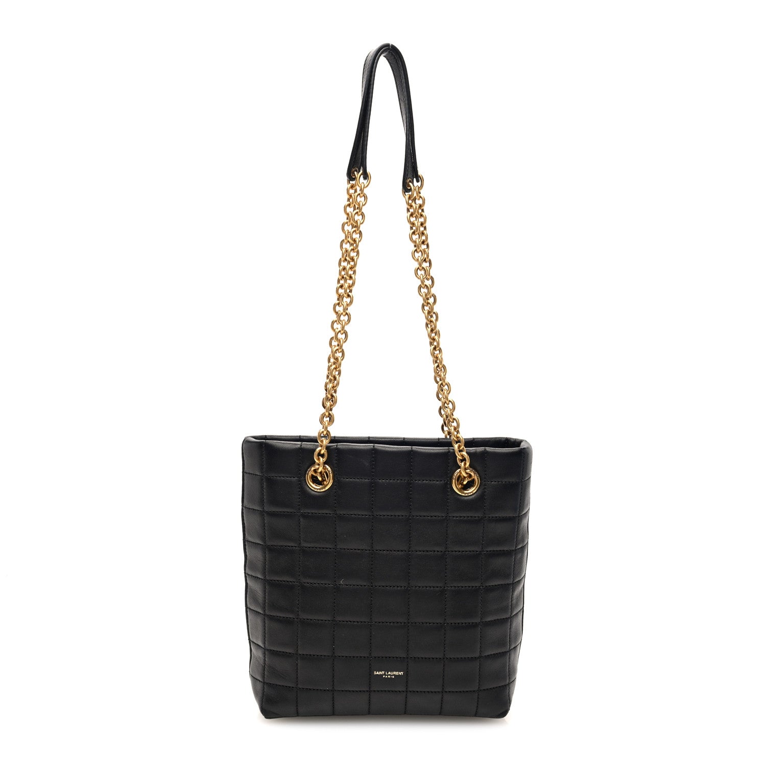 Saint Laurent Lambskin Carre Quilted Mini Shopping Bag Black 1 of 9