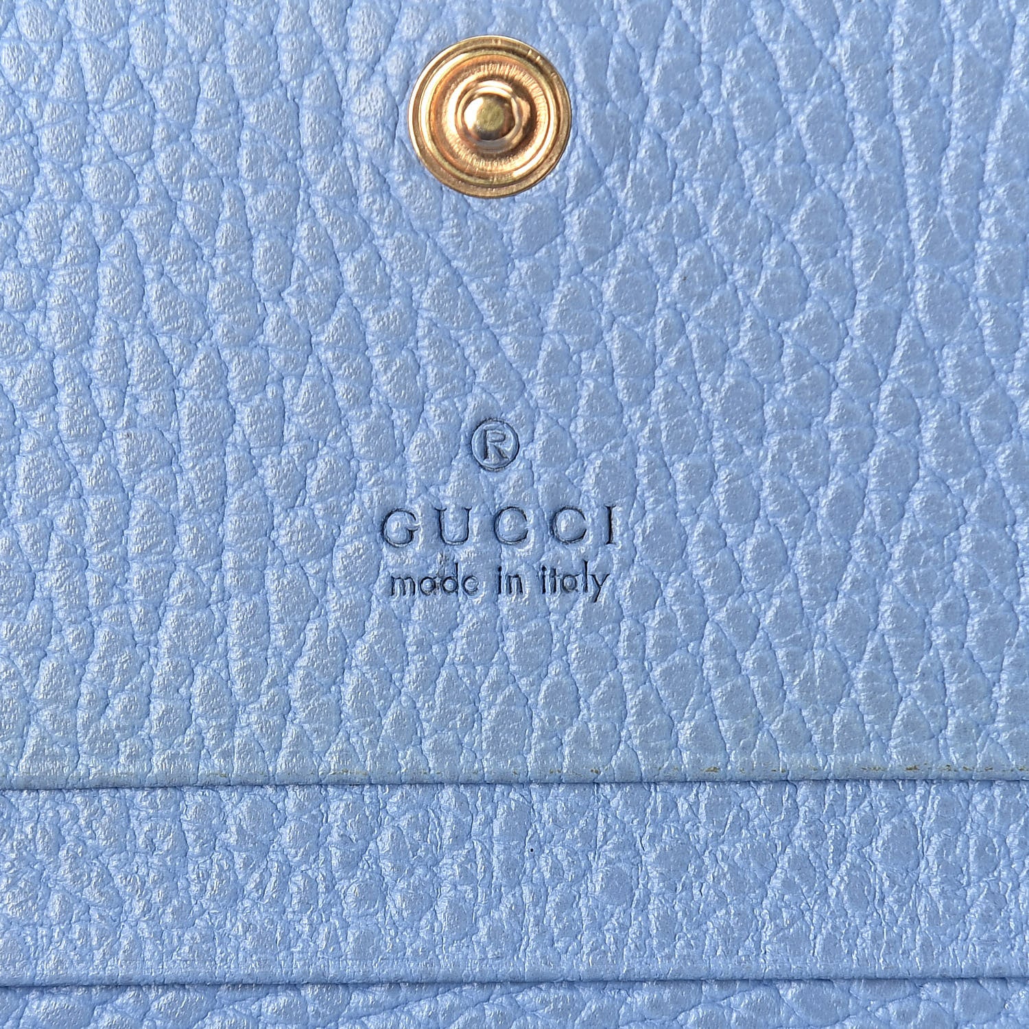 Gucci Dollar Calfskin GG Marmont Card Case Clear Sky Blue 5 of 9