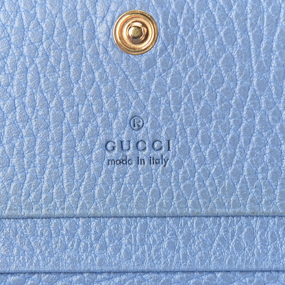 Gucci Dollar Calfskin GG Marmont Card Case Clear Sky Blue 5 of 9