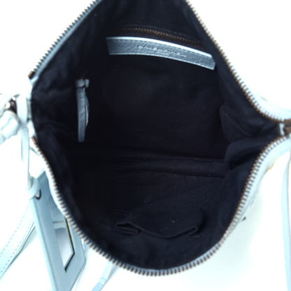 Balenciaga Agneau Classic Hardware Flat Crossbody Bleu Dragee 5 of 9