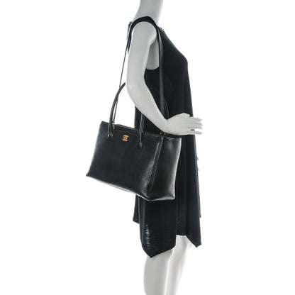 Chanel Deerskin Cerf Executive Shopper Tote Black 2 of 10