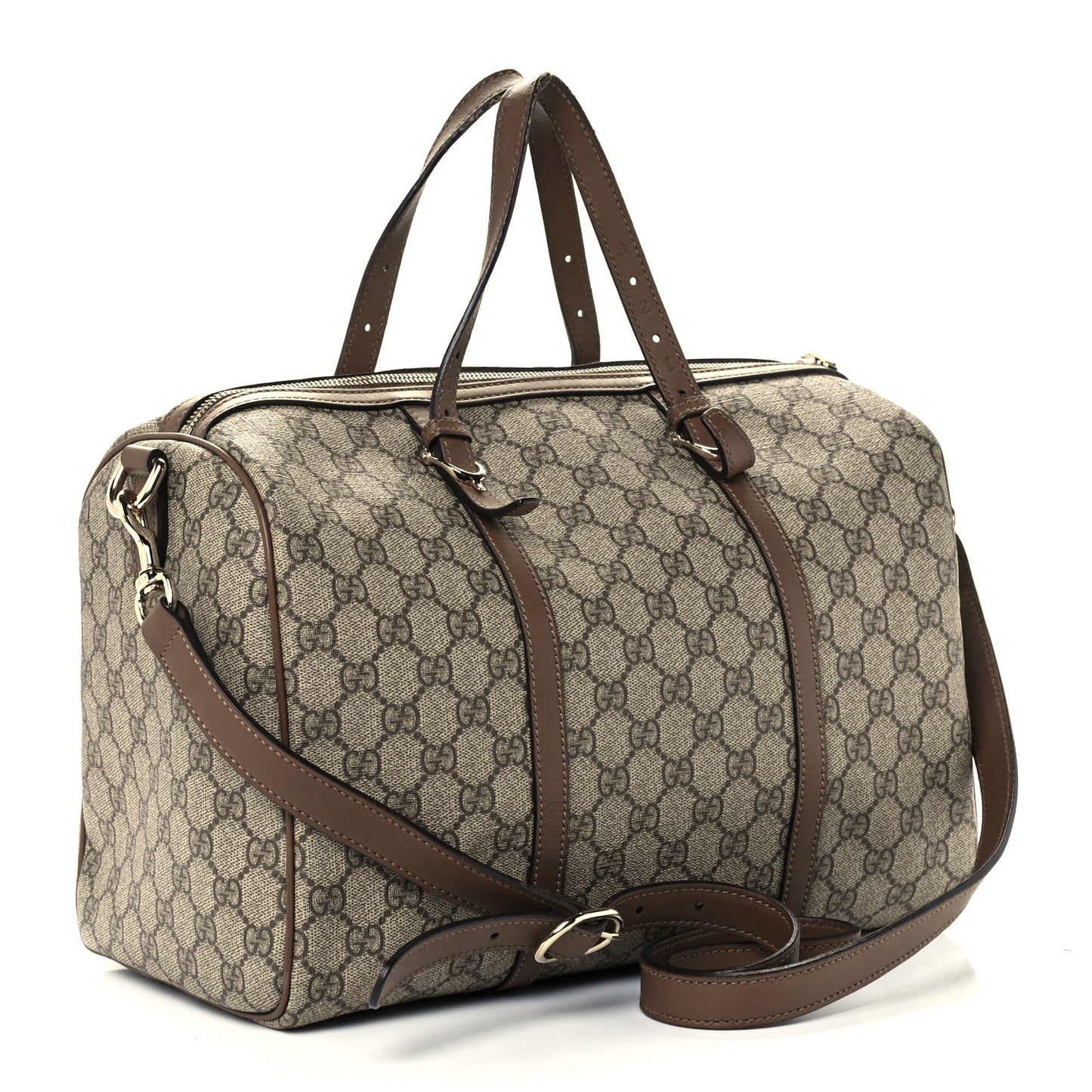 GG Supreme Monogram Margaux Calfskin Medium Nice Boston Beige Ebony Acero