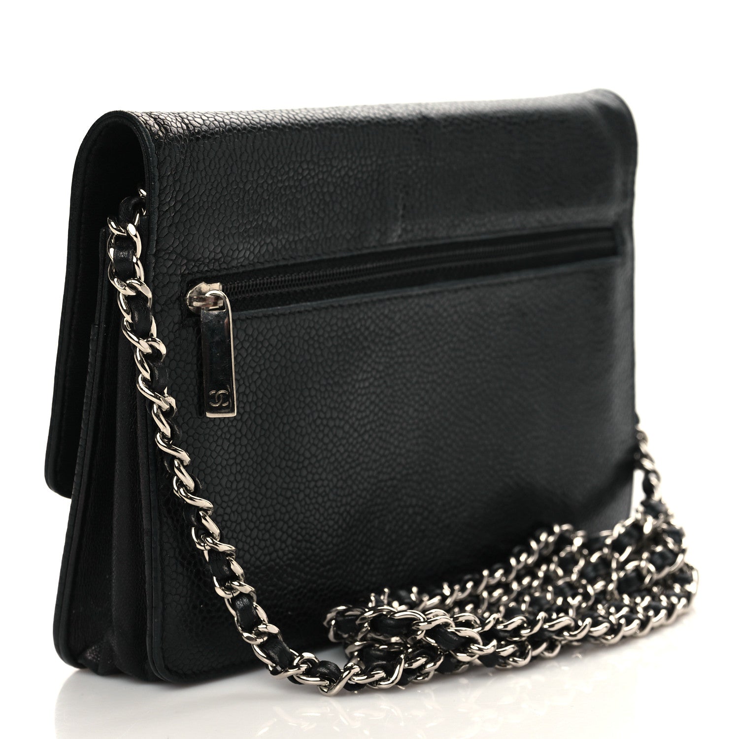 Chanel Caviar Timeless CC Wallet On Chain WOC Black 3 of 11