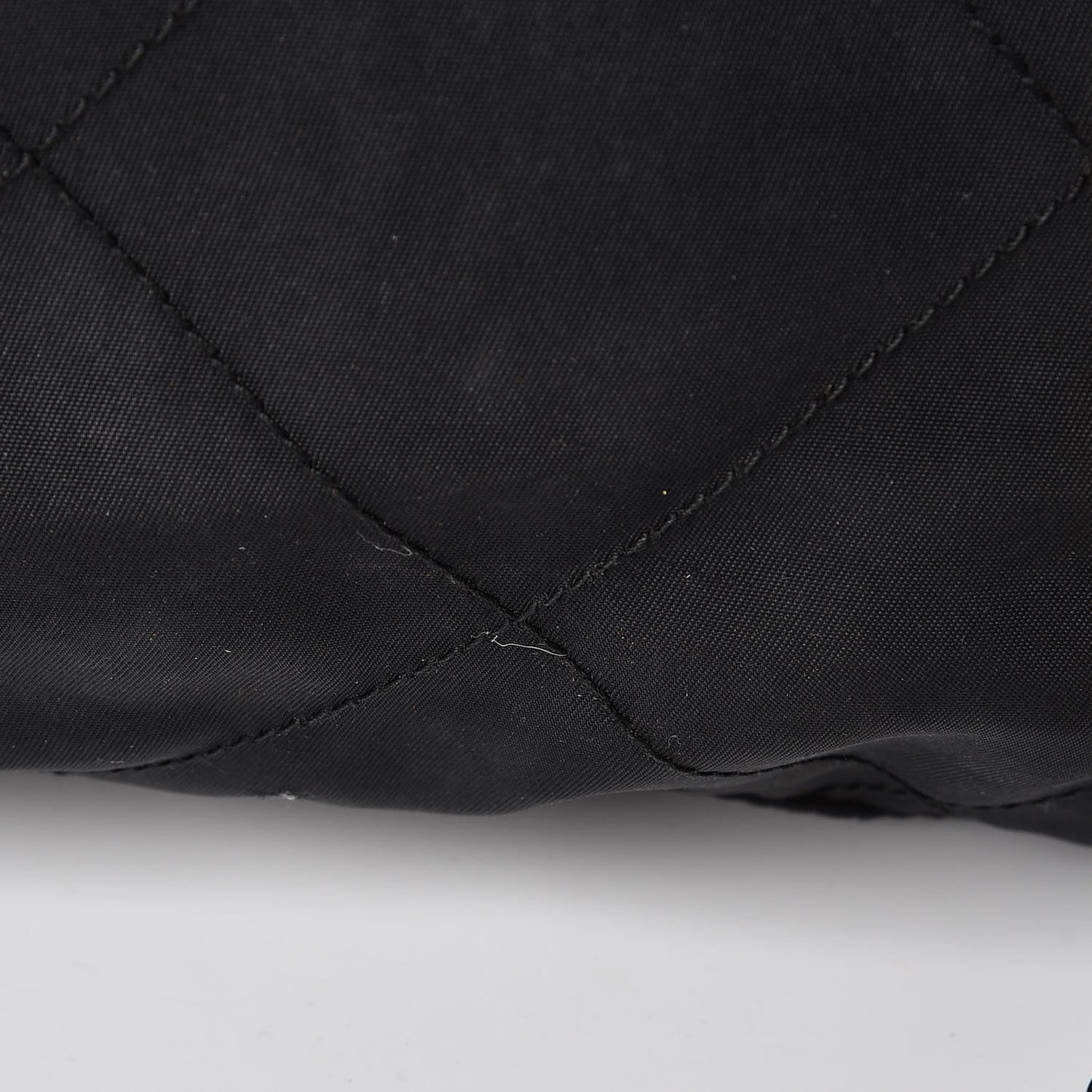 Nylon Tessuto Impuntu Quilted Shoulder Bag Black